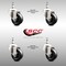 Service Caster 3 Inch 316SS Soft Rubber Wheel Swivel 12mm Threaded Stem Caster Set SCC SCC-SS316TS20S314-SRS-M1215-4 - alternate 4